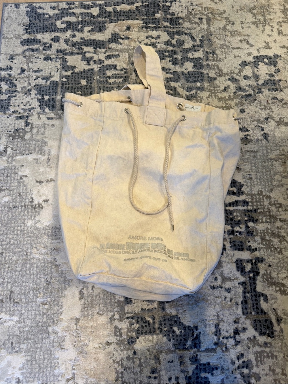 Brunello Cucinellu Canvas Drawstring Tote Bag - Cream